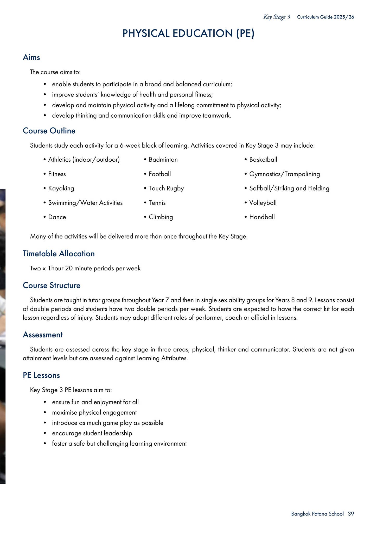 Key Stage 3 Curriculum Guide by Bangkok Patana School - Issuu