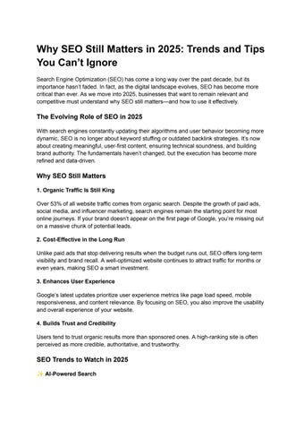 Why SEO Still Matters in 2025_ Trends and Tips You Can’t Ignore by ...