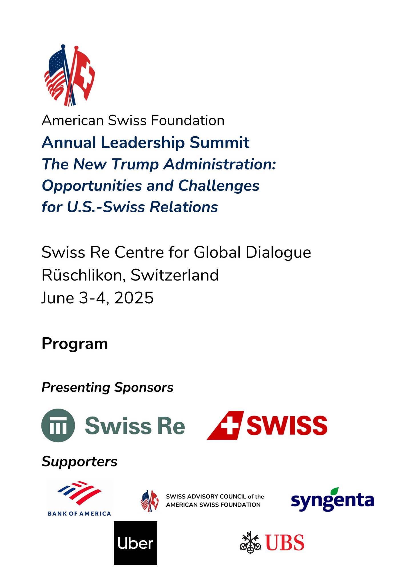 ASF Summit 2025, June, Ruschlikon (1) by American Swiss Foundation - Issuu