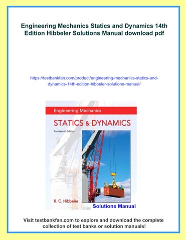 Engineering mechanics statics and dynamics 14th edition hibbeler ...
