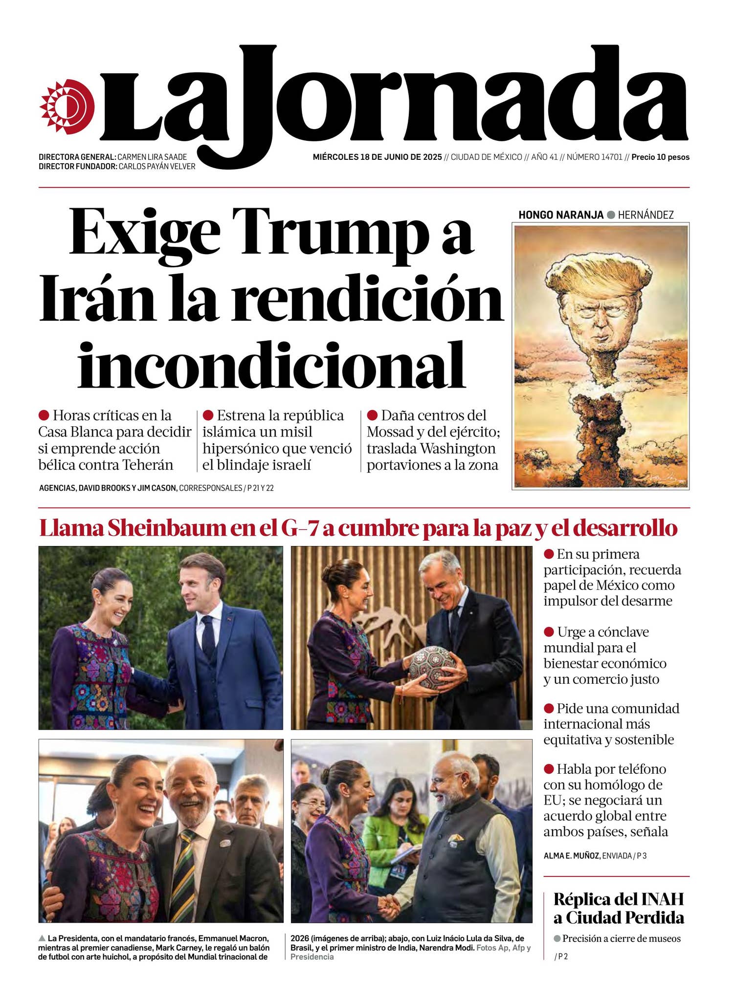 La Jornada, 18/6/2025 by La Jornada - Issuu