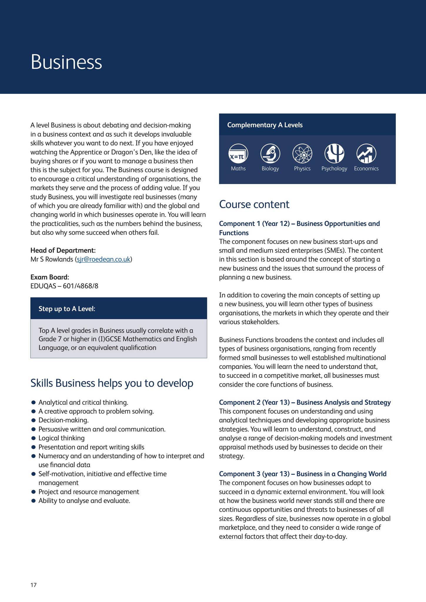 Sixth Form Curriculum Booklet 2025-2026 by Roedean School - Issuu