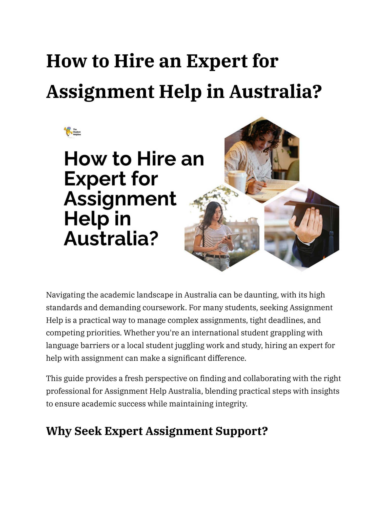 How to Hire an Expert for Assignment Help in Australia by Sameer Rana ...