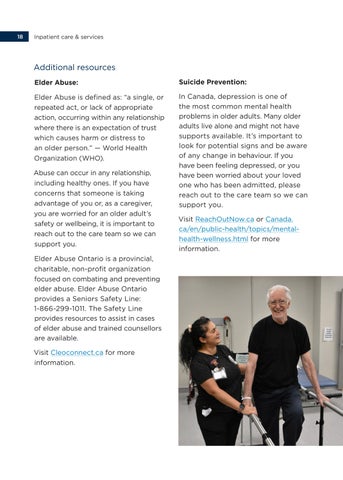 Providence Transitional Care Centre Patient Handbook 第 20 页