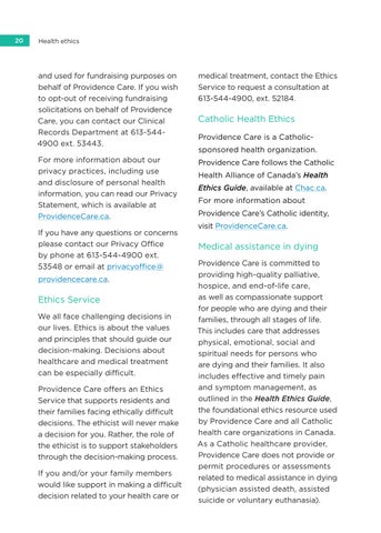 Providence Transitional Care Centre Patient Handbook 第 22 页