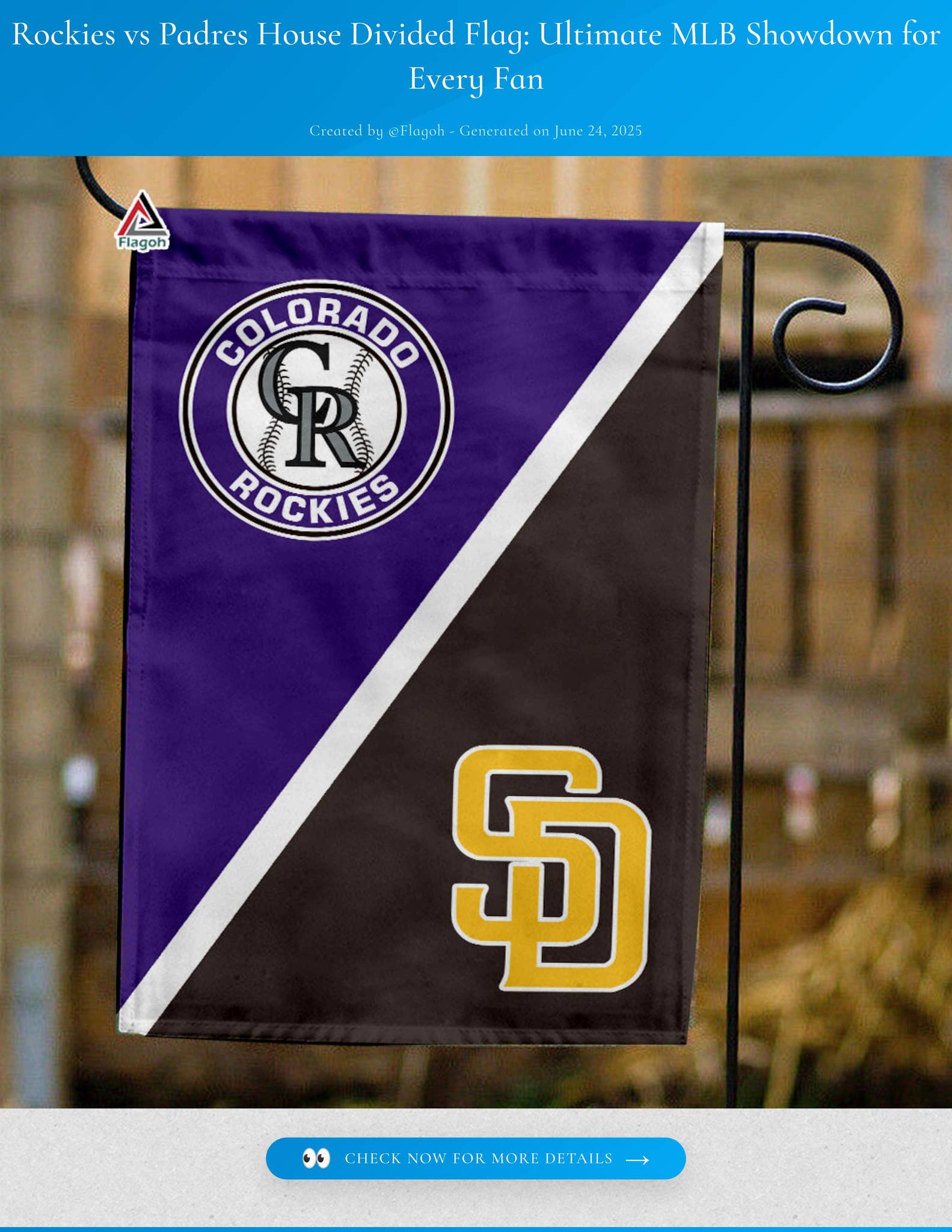 Rockies vs Padres House Divided Flag: Ultimate MLB Showdown for Every