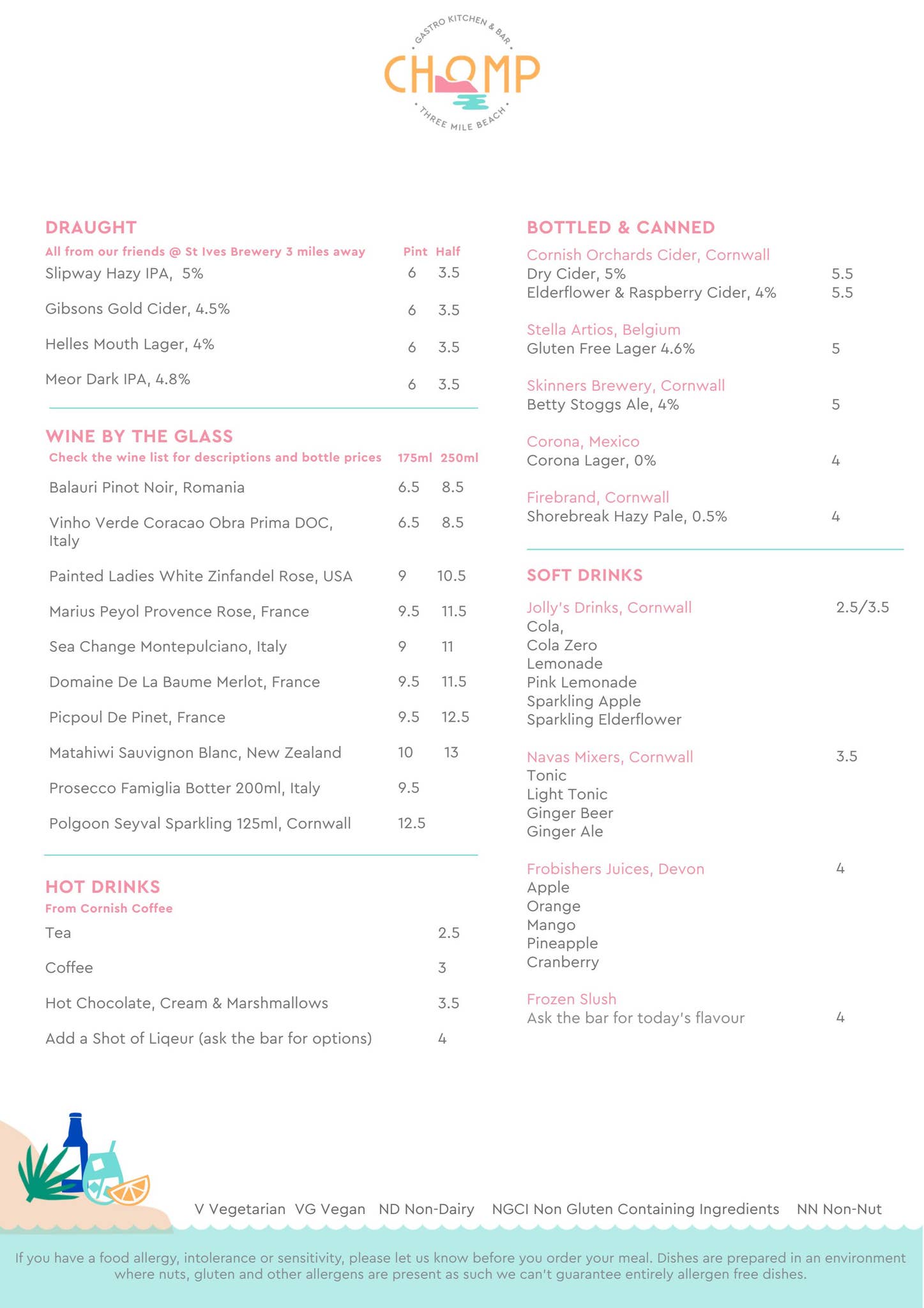 Chomp Drinks Menu by threemilebeach - Issuu