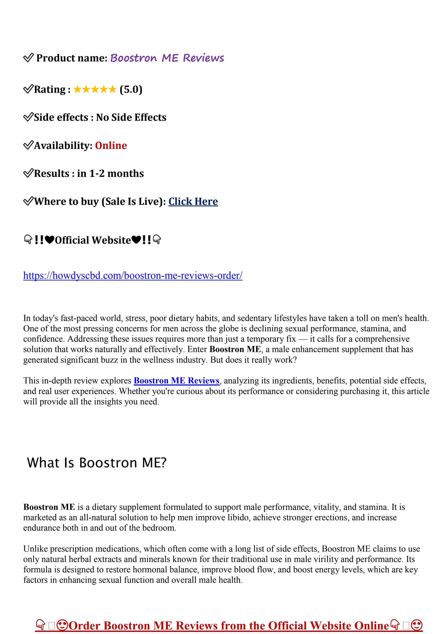 Boostron ME Review: Best Male Performance Formula in the Market? by  BoostronMEReviews - Issuu