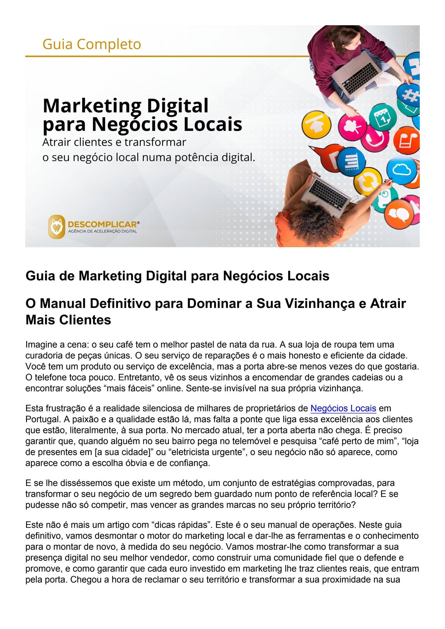Guia de Marketing Digital para Negcios Locais by Descomplicar Marketing ...