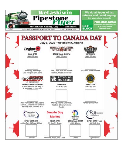 Wetaskiwin/Millet Pipestone Flyer, June 26, 2025