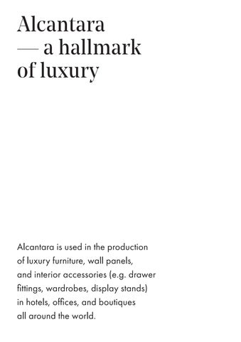 Dekoma 灯饰目录 · Alcantara One material, endless applications 第 21 页