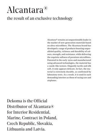 Dekoma 灯饰目录 · Alcantara One material, endless applications 第 2 页