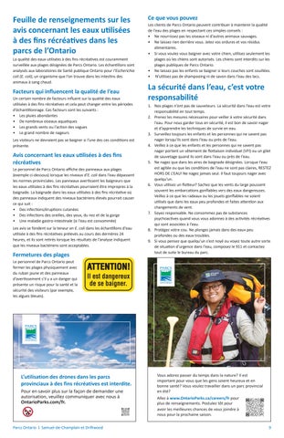 Samuel- 德文 -Champlain et Driftwood 指南 d'information 第 9 页