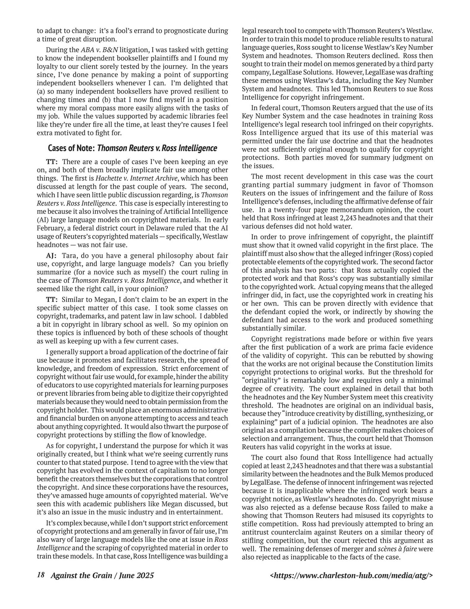 Against the Grain, V37#3, June, 2025 Full Issue by against-the-grain ...