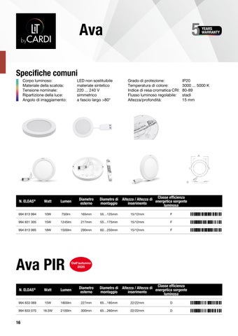 Cardi Brochure del prodotto 2025/26 灯饰目录 · LIT by 第 16 页