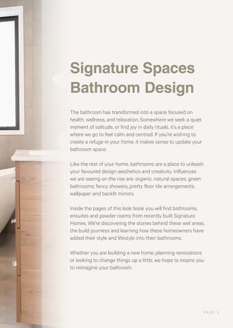 Signature Homes Ltd 家具目录 · Signature Spaces Bathrooms 第 3 页