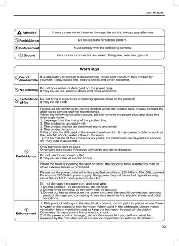 ATSMT 智能 Toilet Installation Guides 第 5 页
