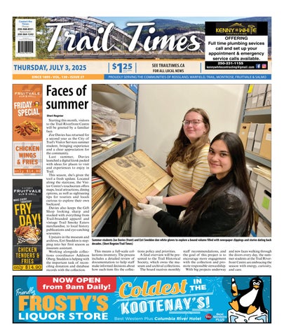 Trail Daily Times/West Kootenay Advertiser, July 03, 2025