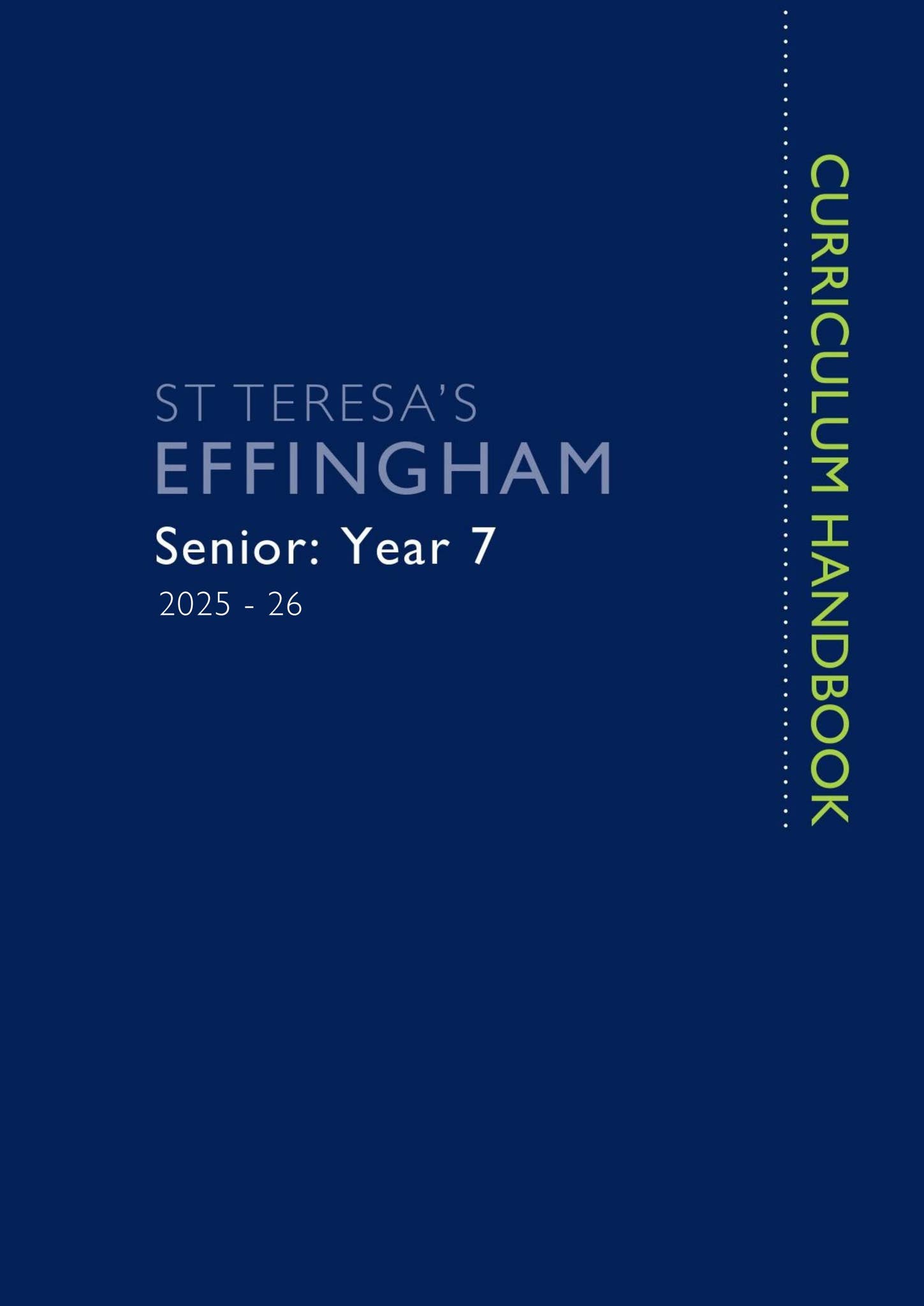 Year 7 Curriculum Booklet 2025 2026 by Effingham Schools Trust - Issuu
