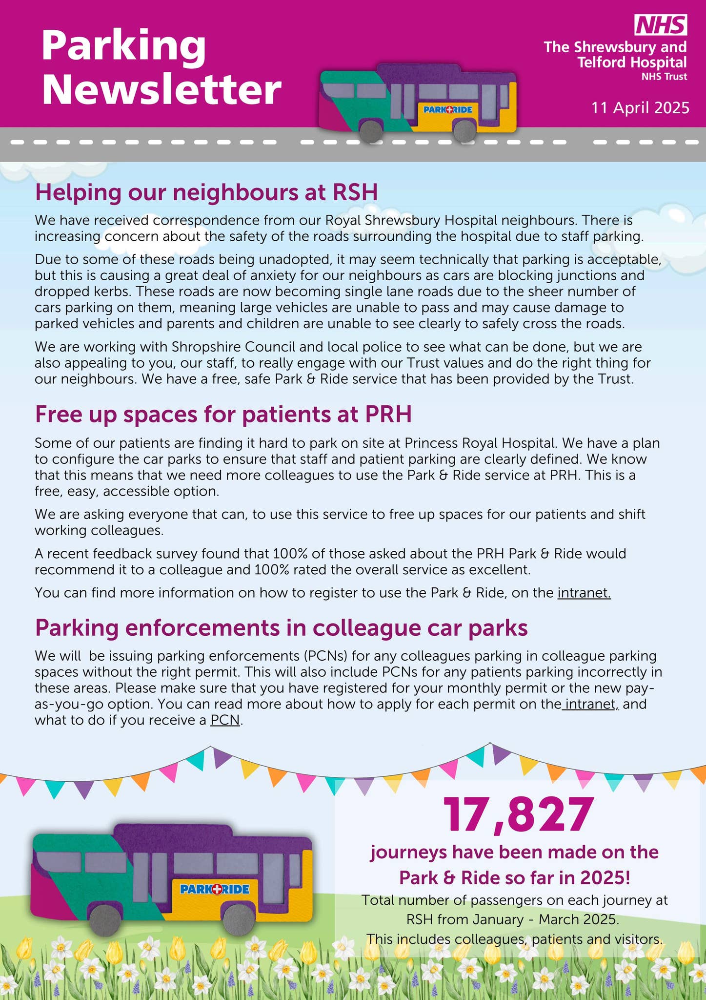 Nhs Ward Newsletter Example.pdf Parking Newsletter Issue 12 by The Shrewsbury and Telford Hospital NHS ...