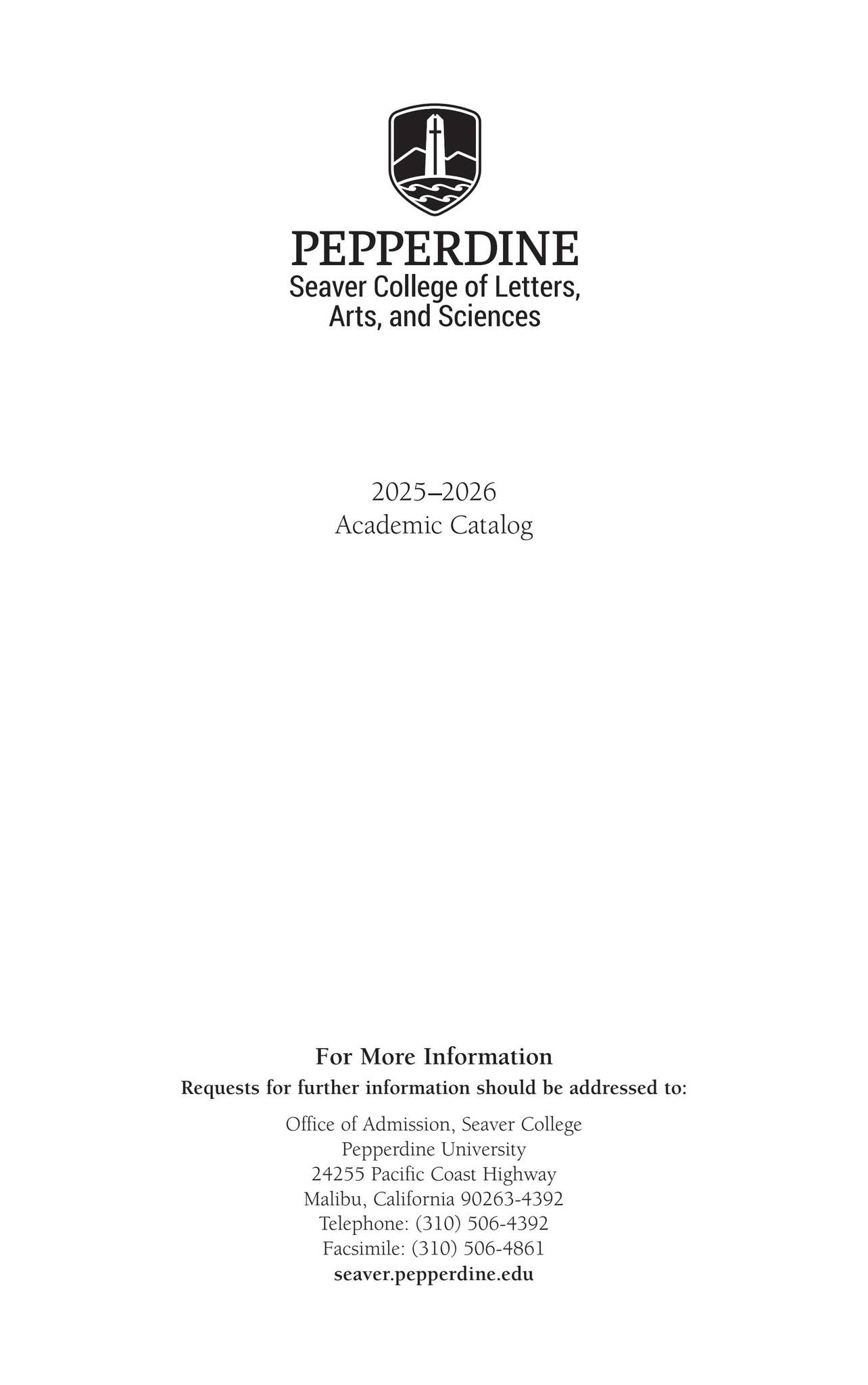 Seaver Academic Catalog by Pepperdine University Issuu