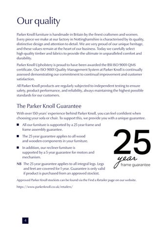 Parker Knoll Care 指南 July 2025 第 6 页