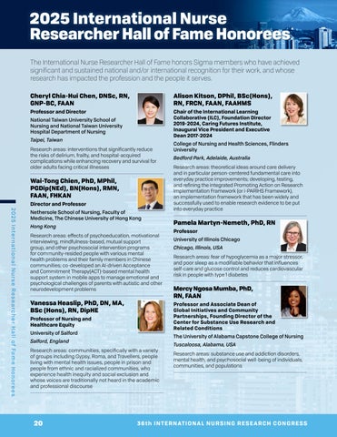 36th 国际 Nursing Research Congress 第 20 页