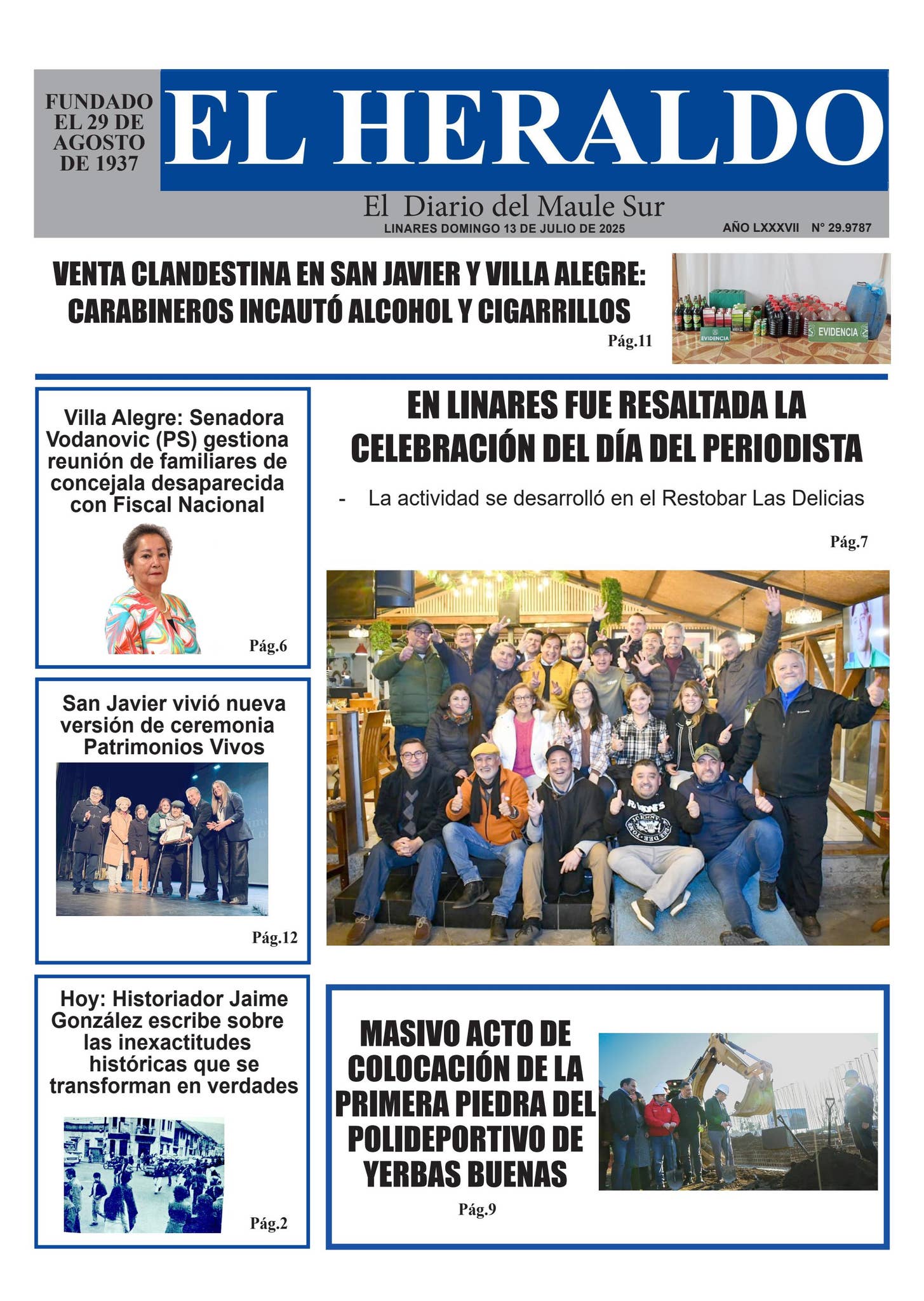 Domingo 13 de julio 2025