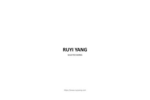 YANG RUYI - Portfolio by ruyi yang - Issuu