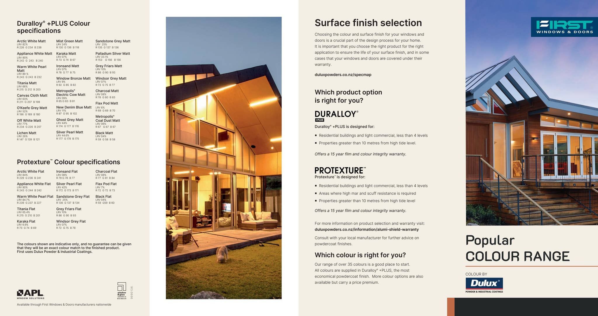 First Windows & Doors - Colour Chart by APL Window Solutions - Issuu
