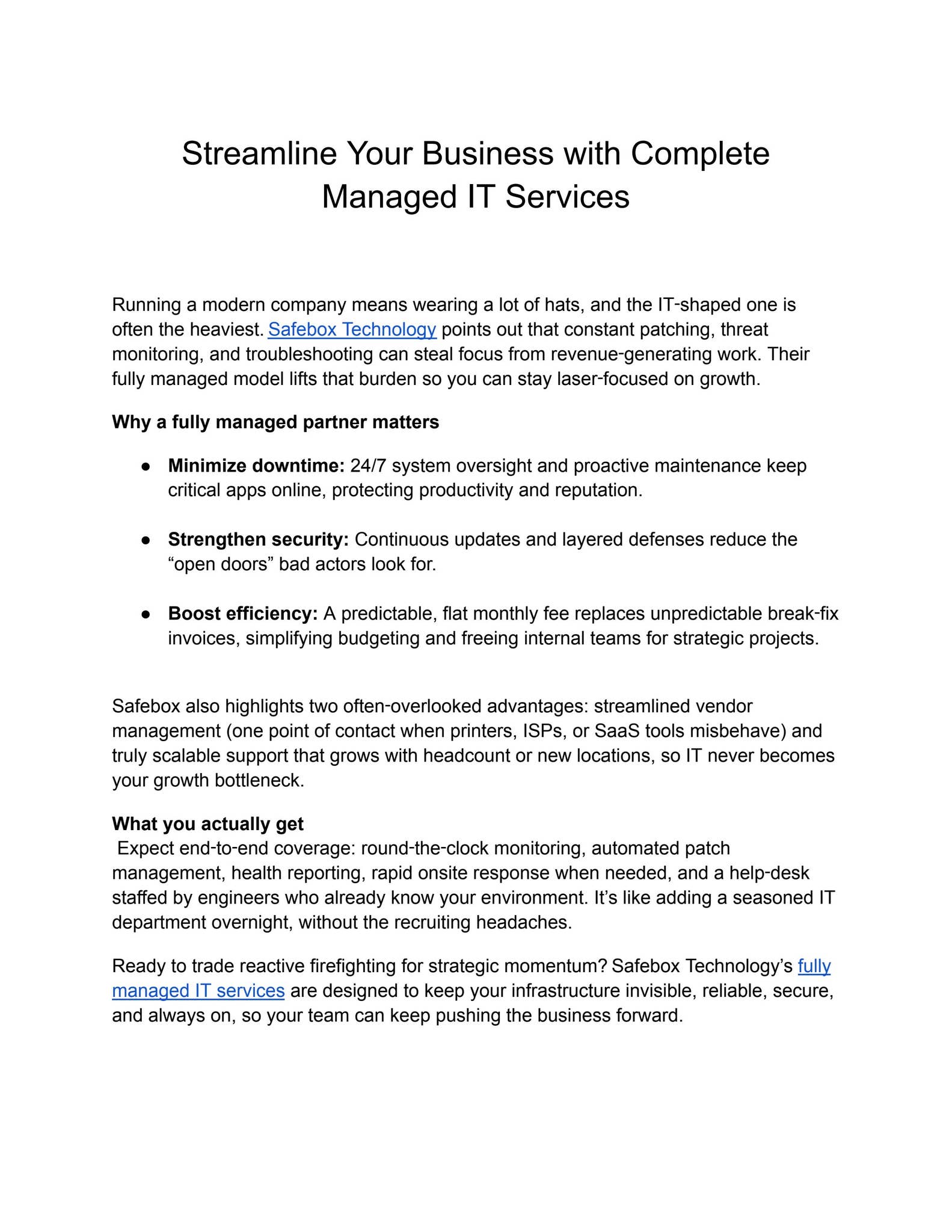 Streamline Your Business with Complete Managed IT Services by ...