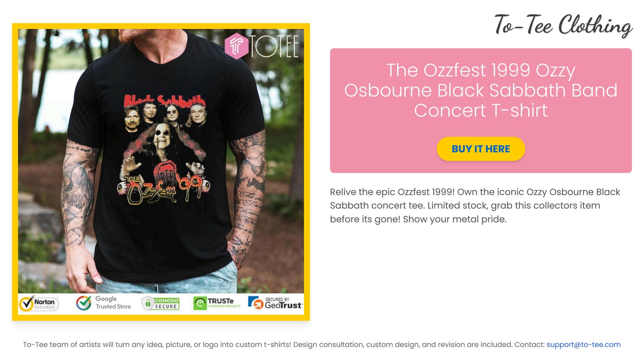 The Ozzfest 1999 Ozzy Osbourne Black Sabbath Band Concert T-shirt 