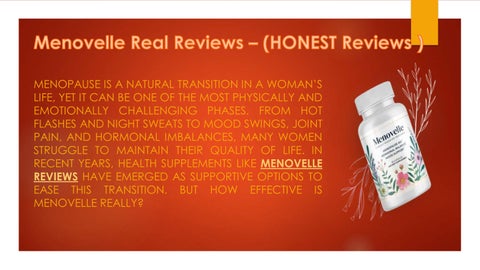 Menovelle Real Reviews – (HONEST Reviews )