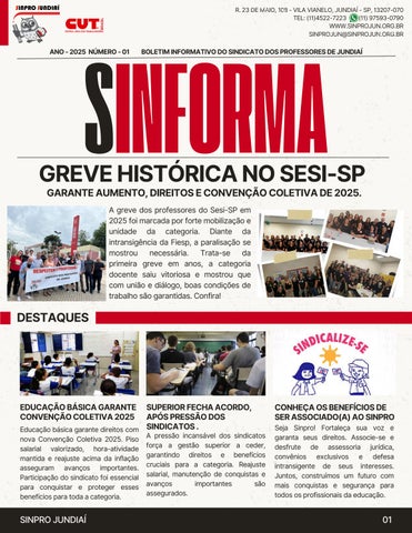 SINFORMA- Boletim Sindical do SINPRO JUNDIAÍ