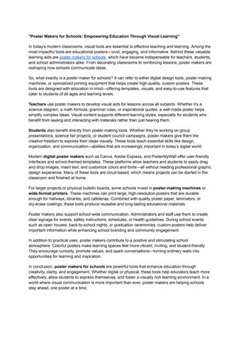 poster makers for schools