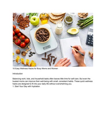 10 Easy Wellness Hacks for Busy Moms and Women