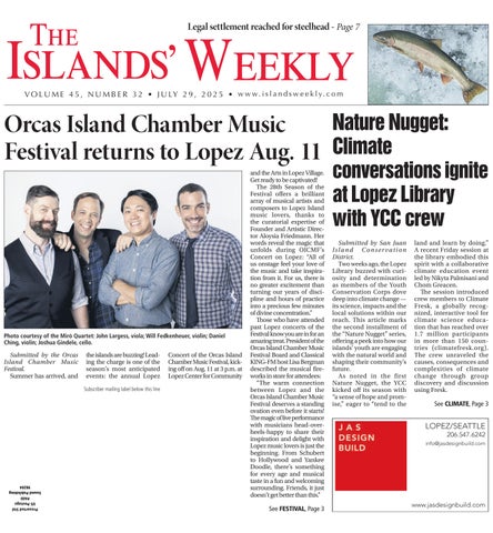 Islands' Weekly, July 29, 2025