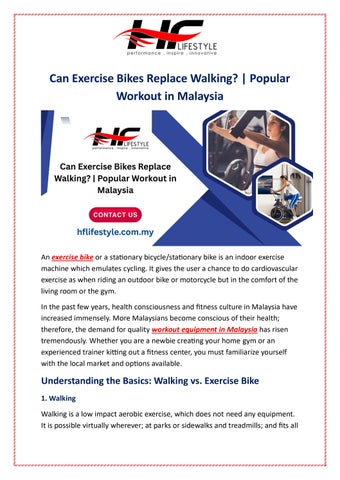 Can Exercise Bikes Replace Walking? | Popular Workout in Malaysia