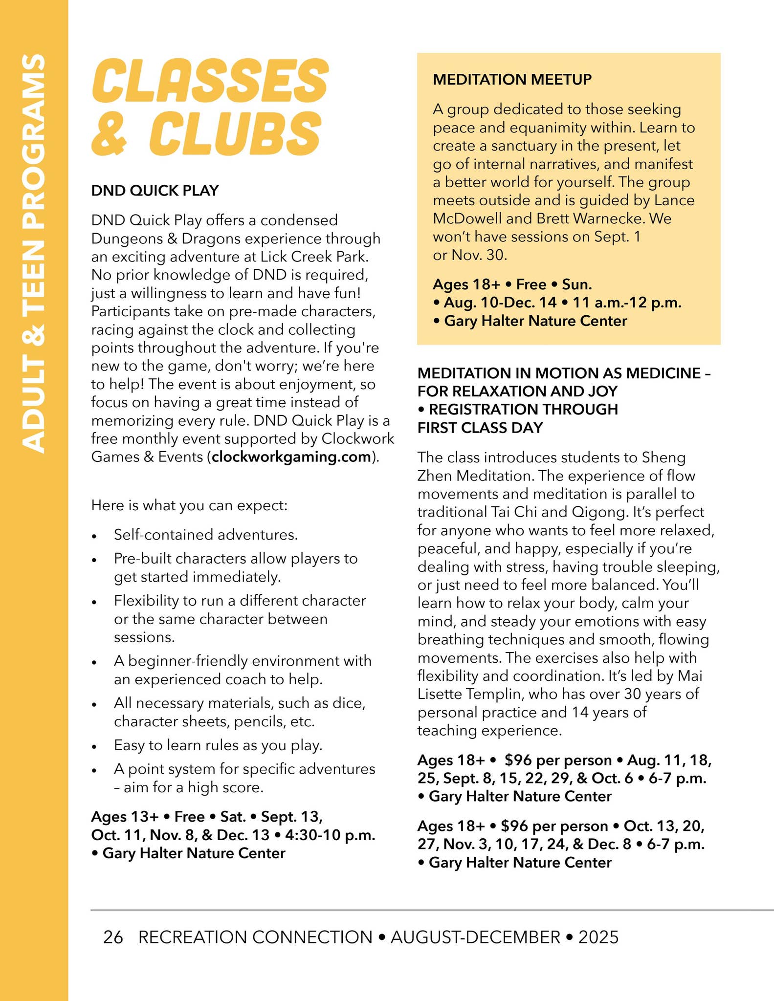 Recreation Connection - Aug. - Dec. 2025 by City of College Station - Issuu