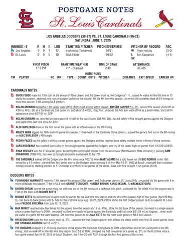 PostGame Notes, Box, PBP & Stats (6.7.25)