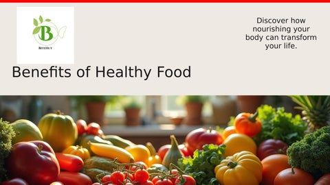 Benefits of Healthy Food