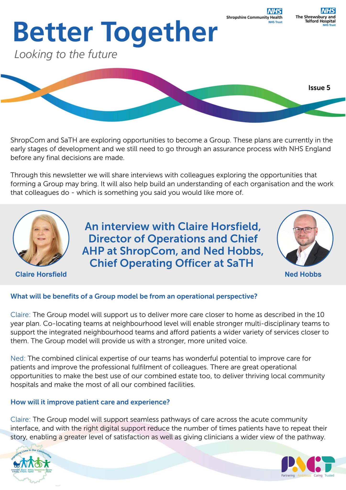 Nhs Ward Newsletter Example.pdf Better Together Newsletter Issue 5 by The Shrewsbury and Telford ...