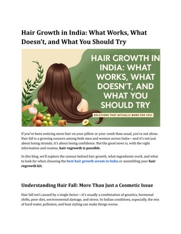 Hair Growth in India: What Works, What Doesn’t, and What You Should Try