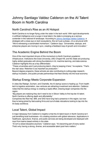 Johnny Santiago Valdez Calderon on the AI Talent Boom in North Carolina (1)