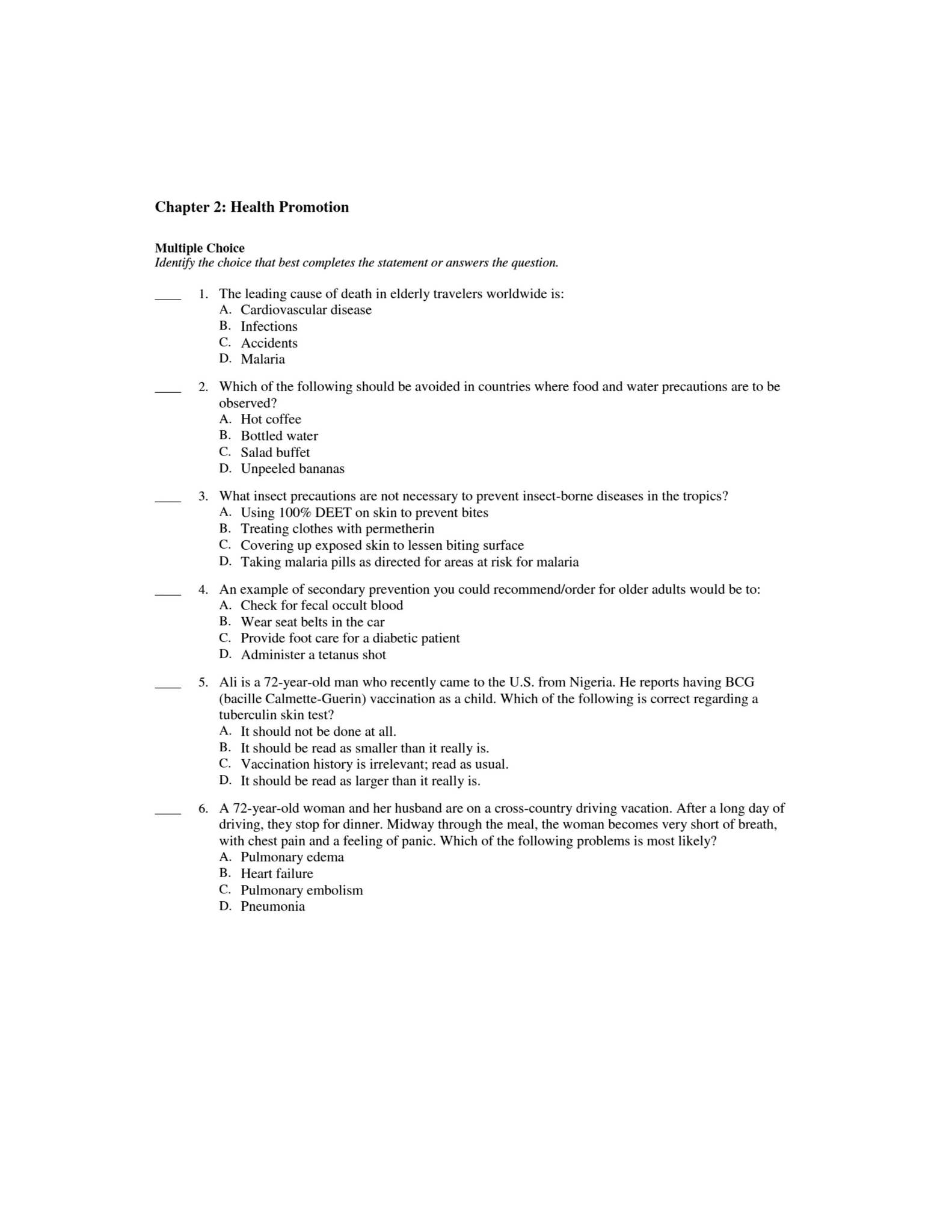 Test Bank For Advanced Practice Nursing in the Care of Older Adults ...