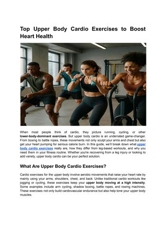 Upper Body Cardio Exercises