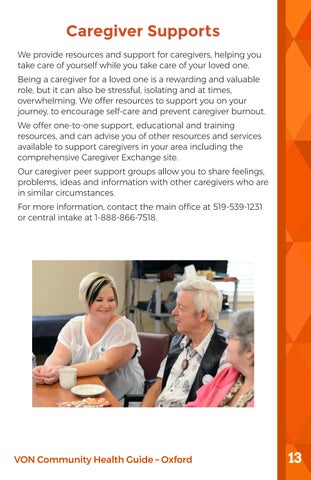 VON Oxford Community Health 指南 第 13 页