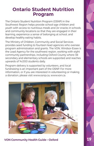 VON Oxford Community Health 指南 第 19 页