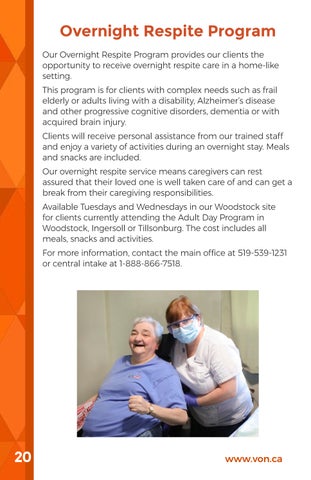 VON Oxford Community Health 指南 第 20 页