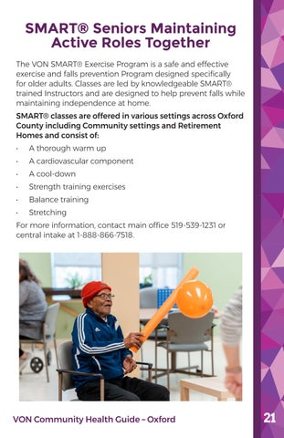 VON Oxford Community Health 指南 第 21 页